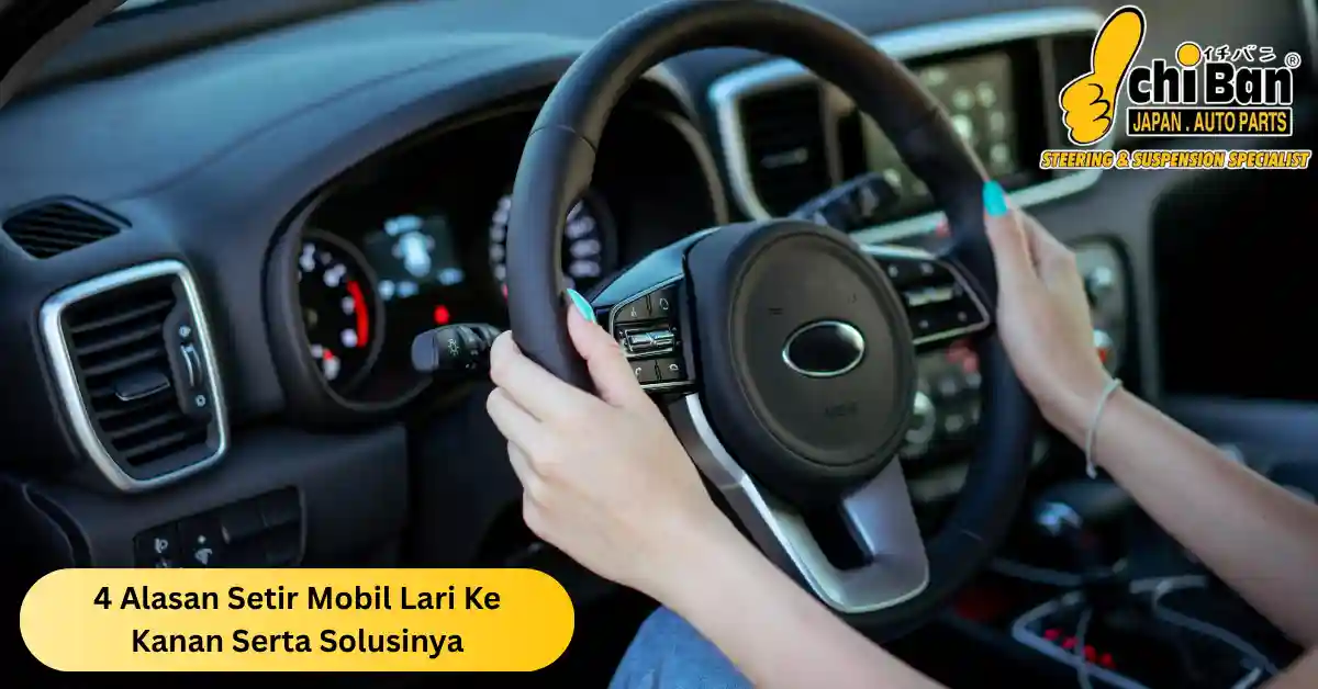 setir mobil lari ke kanan