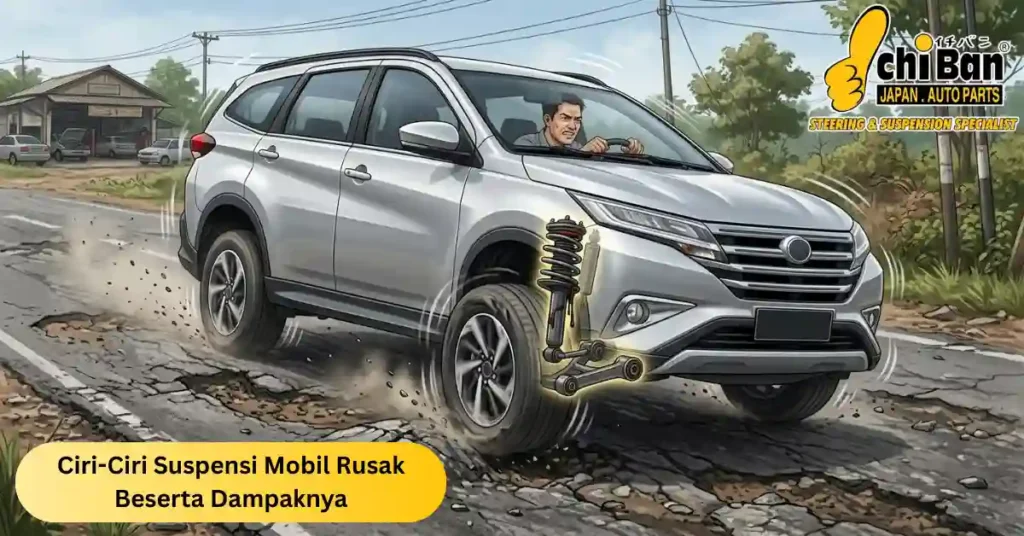ciri ciri suspensi mobil rusak